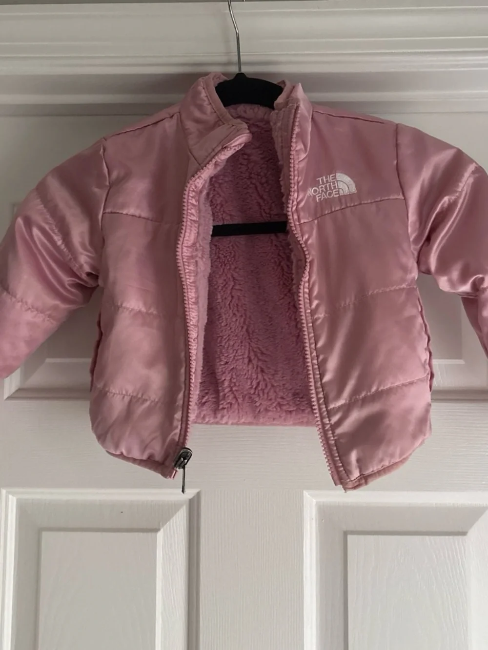 The North Face Pink Reversible Fleece Zip Jacket 3T